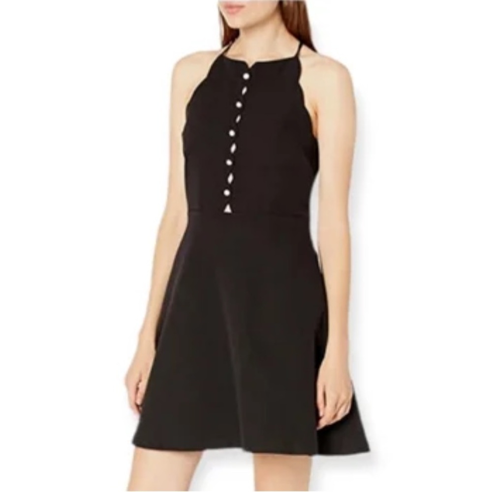 NWT Betsey Johnson Scalloped Dress with Pearl Buttons